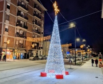 Albero di Natale in centro a Capannori